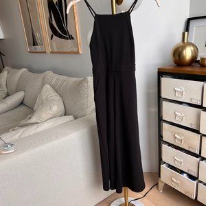 New Look black sleeveless jumpsuit with adjustable straps and culotte leg